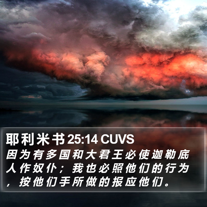 耶 利 米 书 25:14 CUVS Bible Study