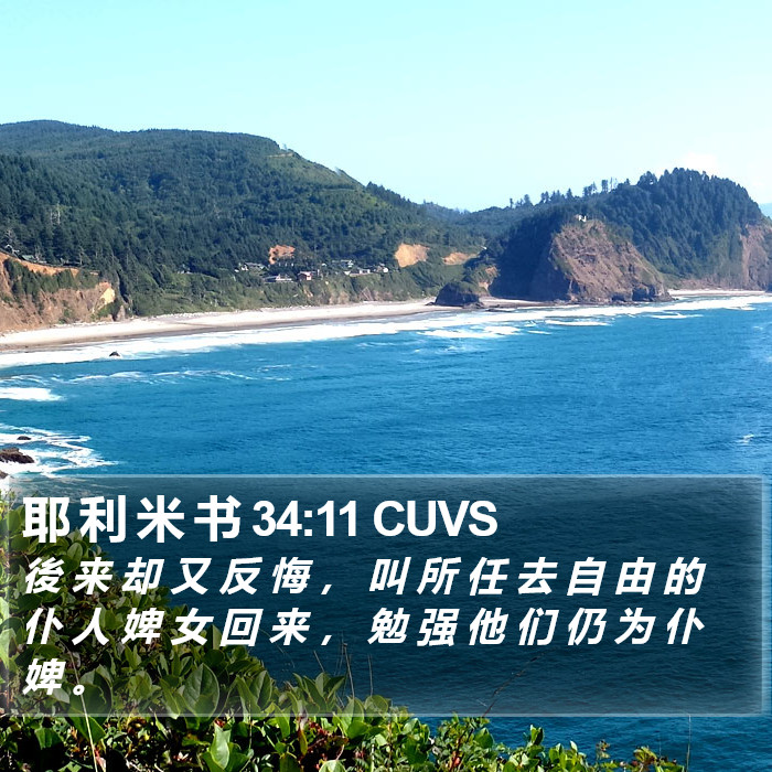 耶 利 米 书 34:11 CUVS Bible Study
