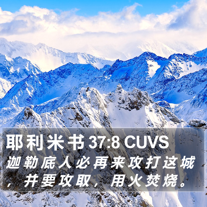 耶 利 米 书 37:8 CUVS Bible Study