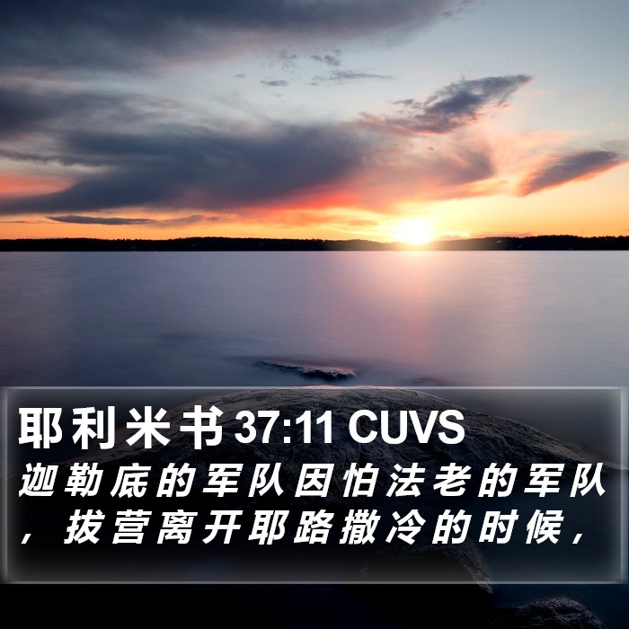 耶 利 米 书 37:11 CUVS Bible Study