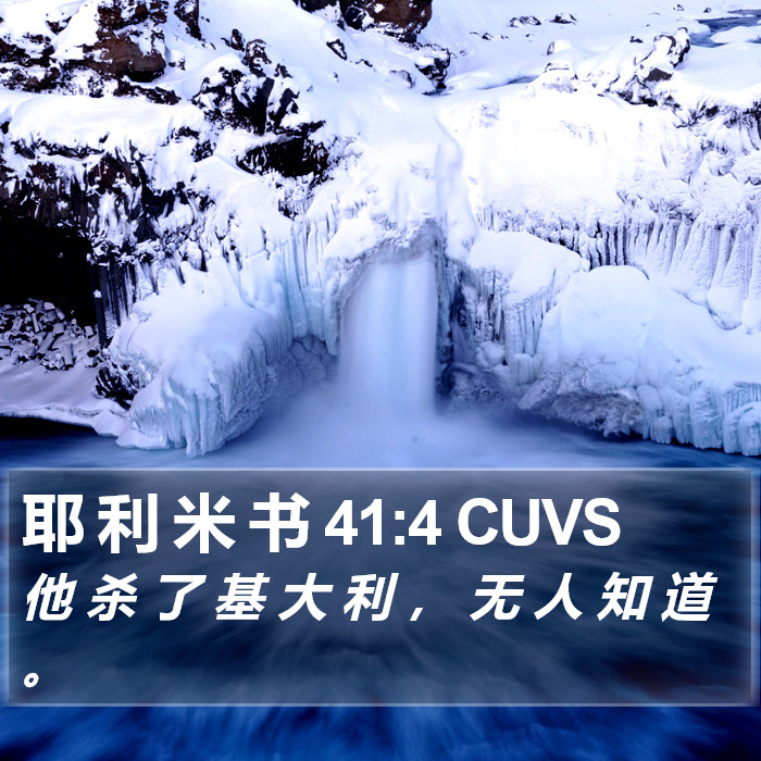 耶 利 米 书 41:4 CUVS Bible Study