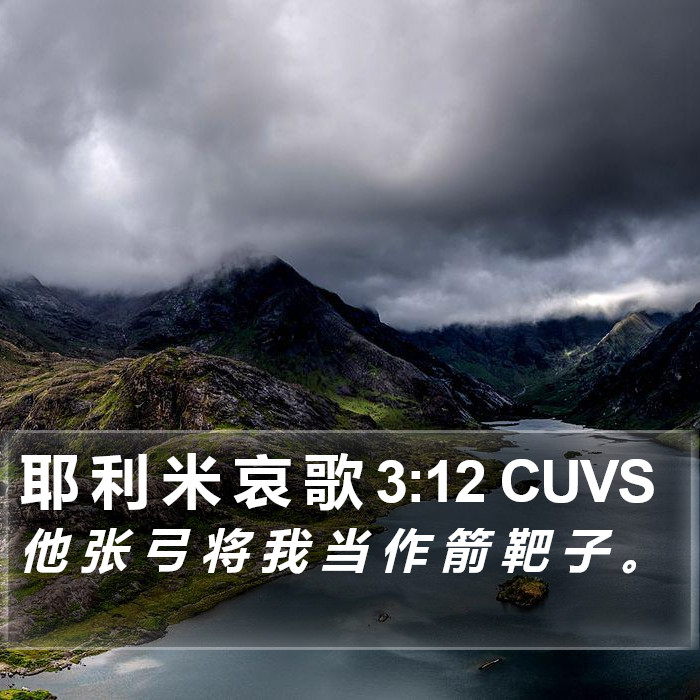 耶 利 米 哀 歌 3:12 CUVS Bible Study