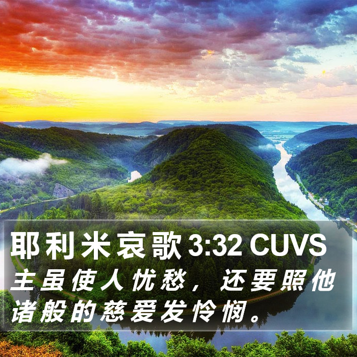 耶 利 米 哀 歌 3:32 CUVS Bible Study