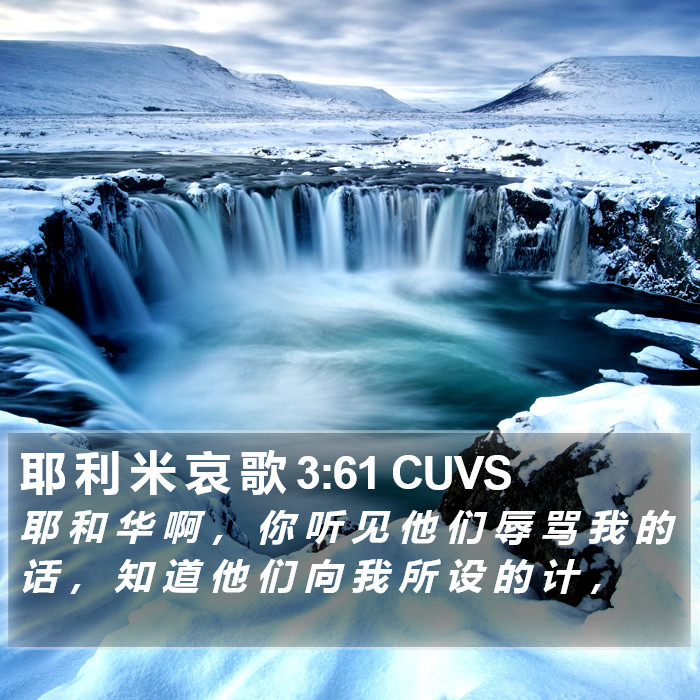 耶 利 米 哀 歌 3:61 CUVS Bible Study