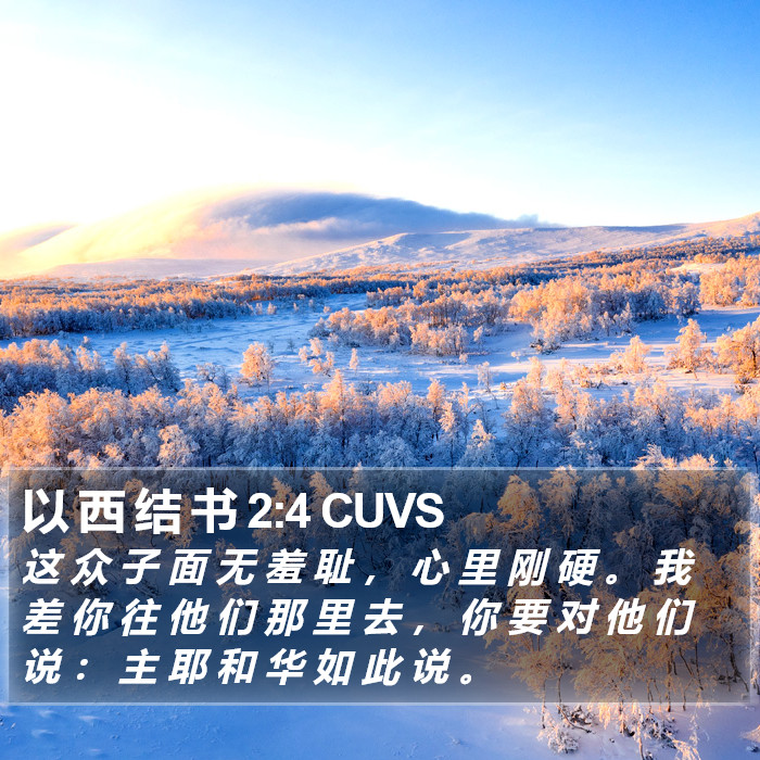 以 西 结 书 2:4 CUVS Bible Study