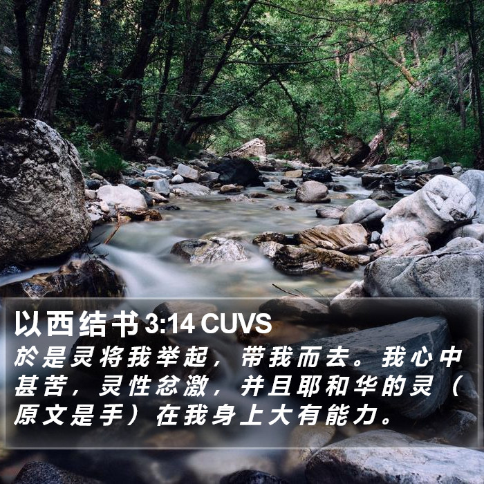 以 西 结 书 3:14 CUVS Bible Study