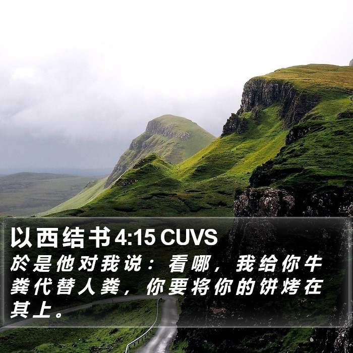 以 西 结 书 4:15 CUVS Bible Study