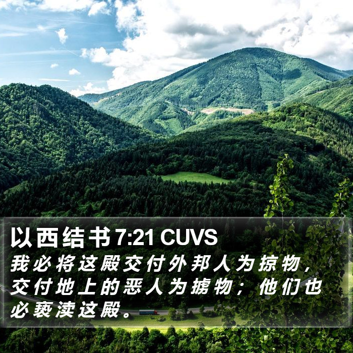 以 西 结 书 7:21 CUVS Bible Study