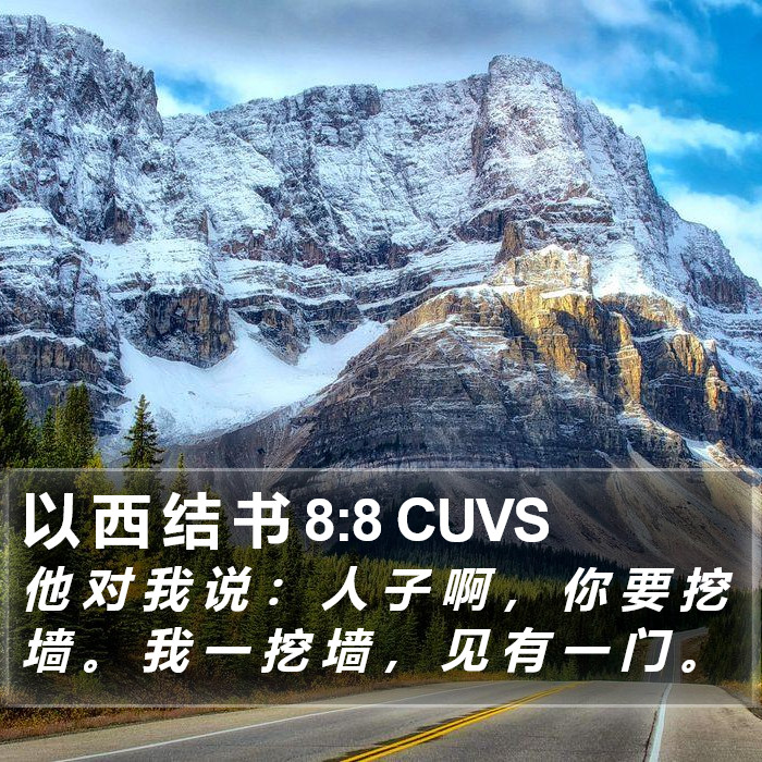 以 西 结 书 8:8 CUVS Bible Study
