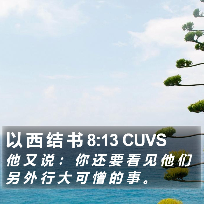 以 西 结 书 8:13 CUVS Bible Study