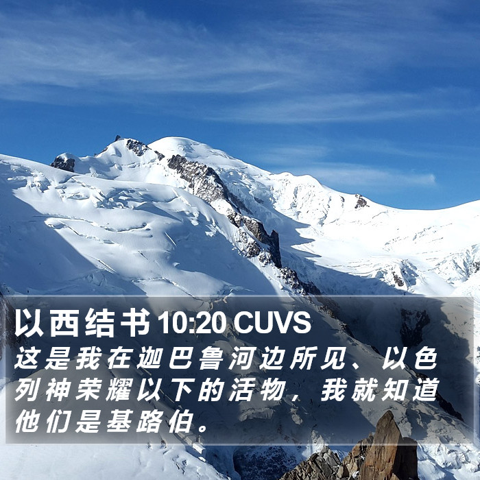 以 西 结 书 10:20 CUVS Bible Study