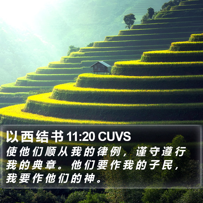 以 西 结 书 11:20 CUVS Bible Study