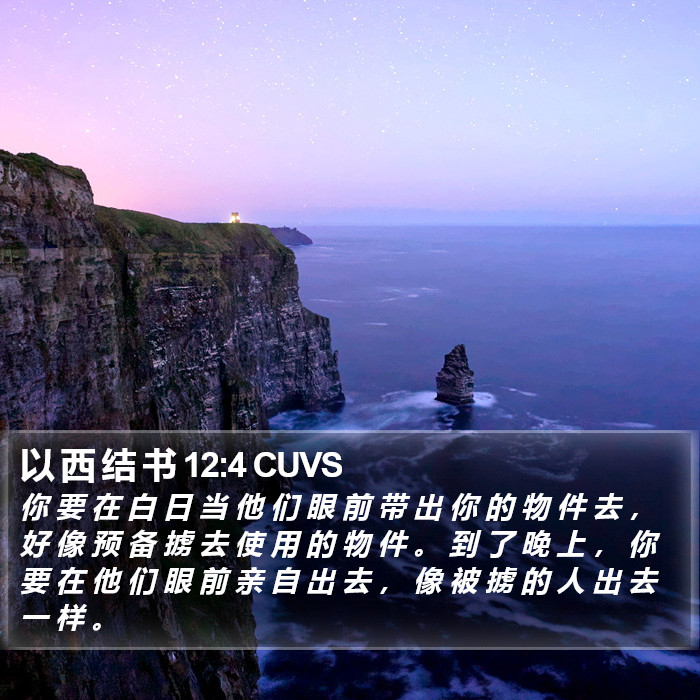 以 西 结 书 12:4 CUVS Bible Study