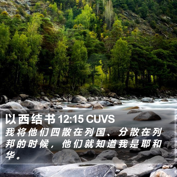 以 西 结 书 12:15 CUVS Bible Study