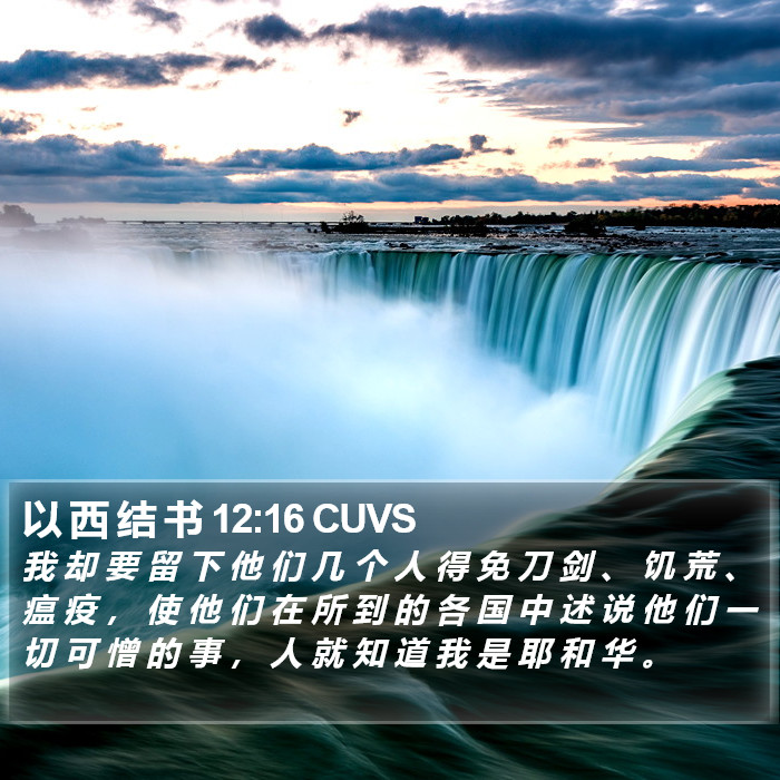 以 西 结 书 12:16 CUVS Bible Study