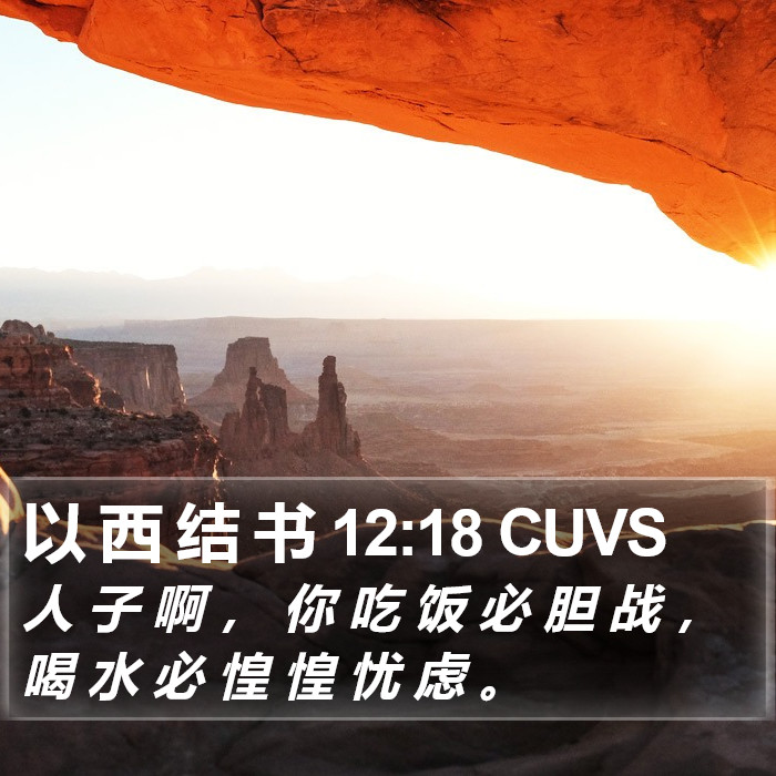 以 西 结 书 12:18 CUVS Bible Study