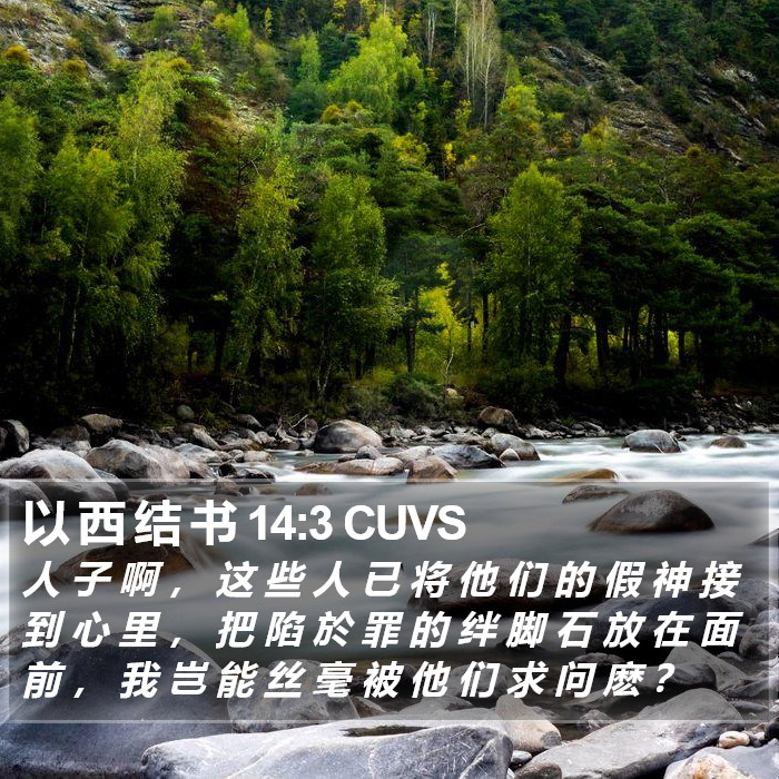 以 西 结 书 14:3 CUVS Bible Study