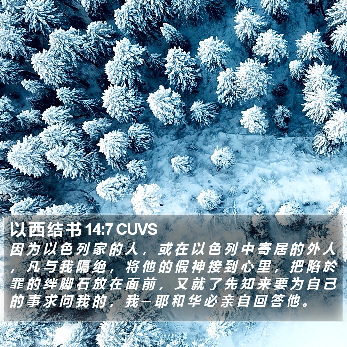 以 西 结 书 14:7 CUVS Bible Study