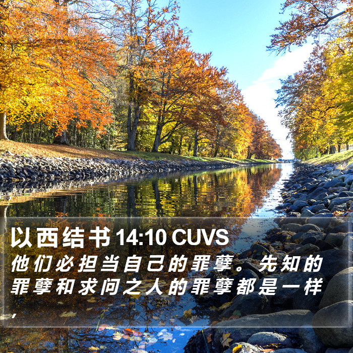 以 西 结 书 14:10 CUVS Bible Study