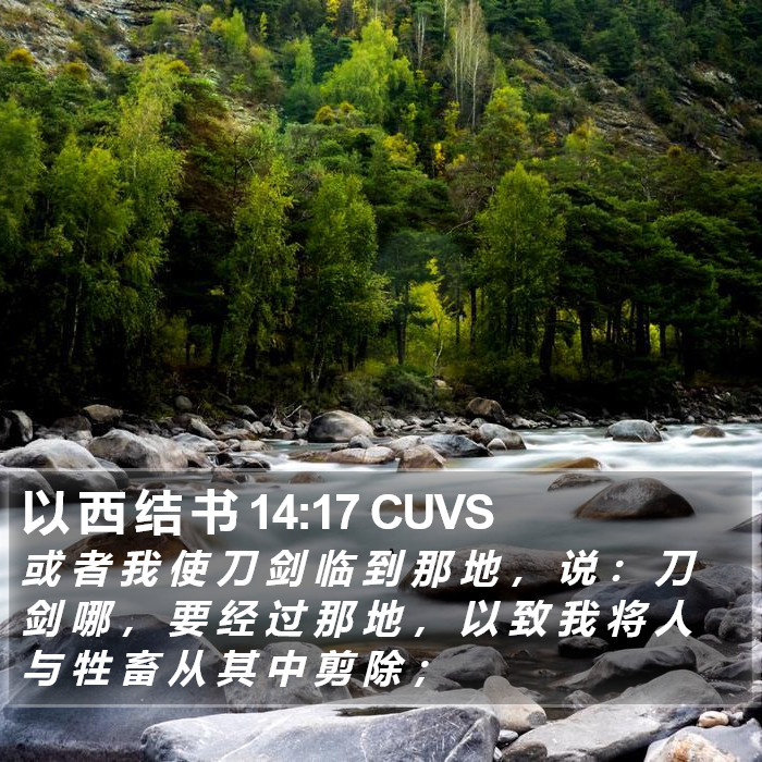 以 西 结 书 14:17 CUVS Bible Study