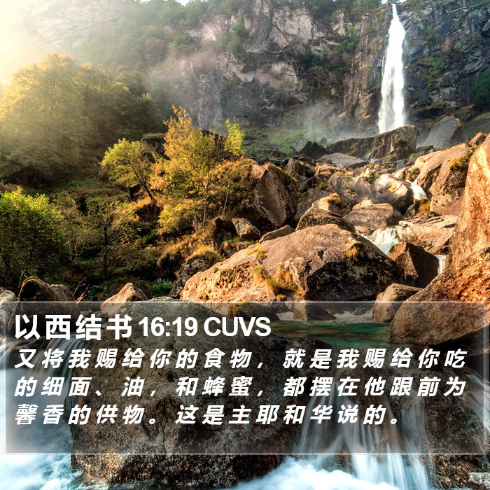 以 西 结 书 16:19 CUVS Bible Study