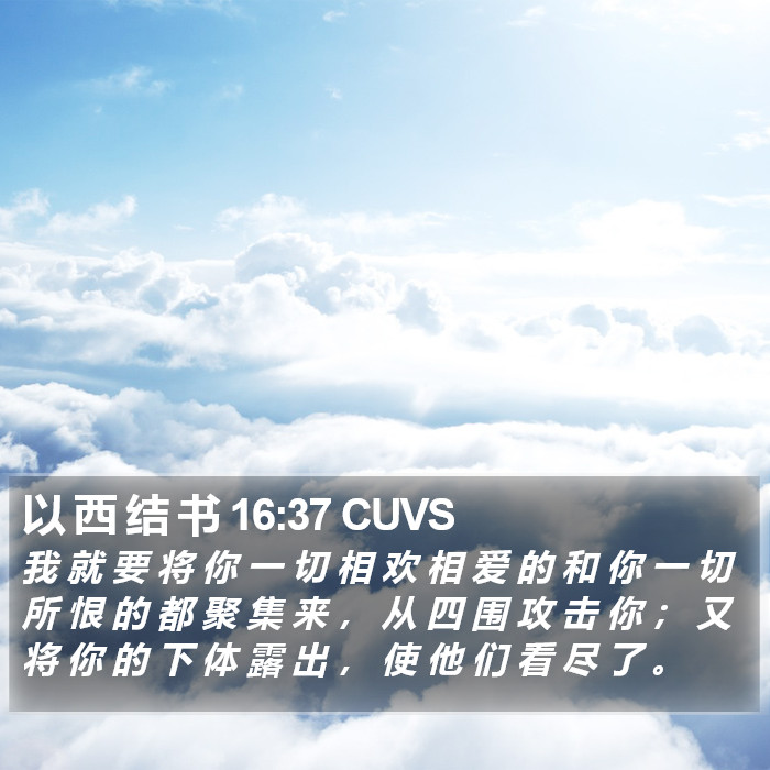 以 西 结 书 16:37 CUVS Bible Study