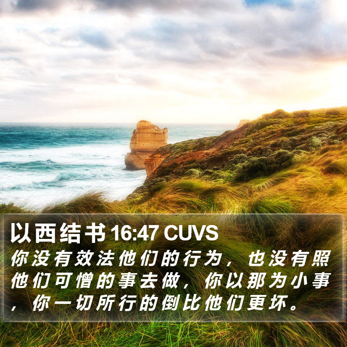 以 西 结 书 16:47 CUVS Bible Study