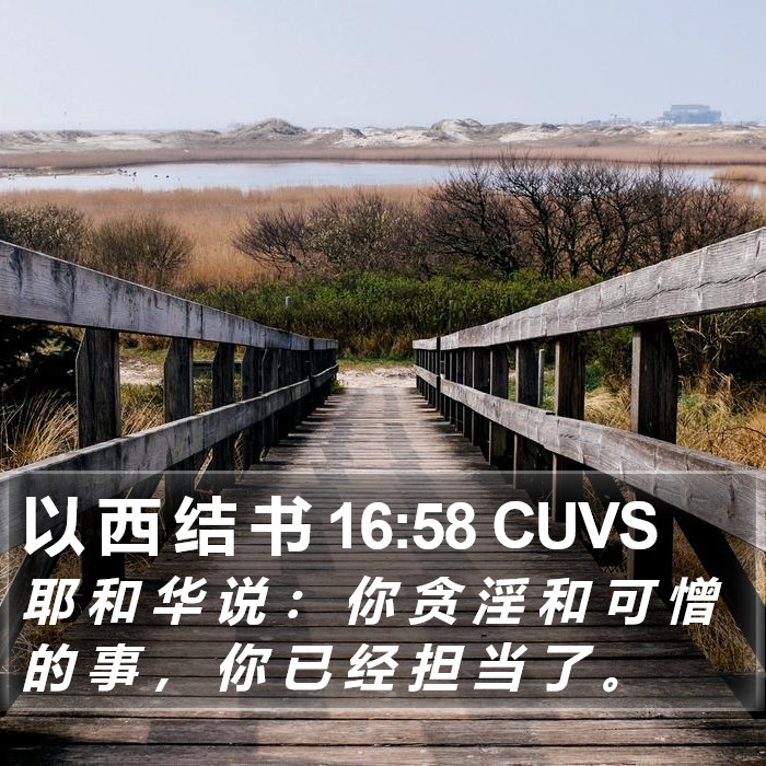 以 西 结 书 16:58 CUVS Bible Study