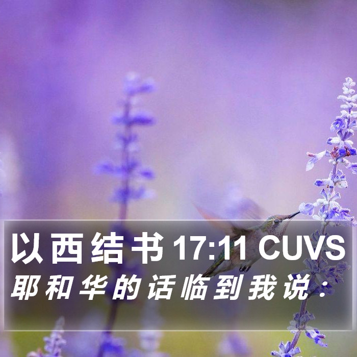 以 西 结 书 17:11 CUVS Bible Study