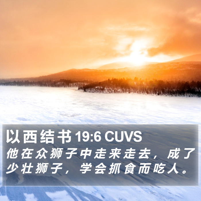 以 西 结 书 19:6 CUVS Bible Study