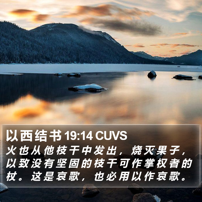 以 西 结 书 19:14 CUVS Bible Study