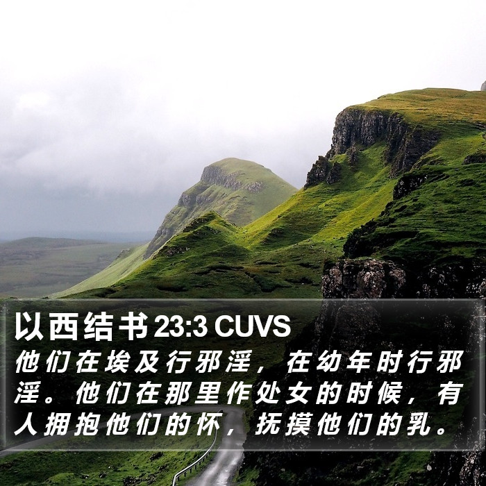 以 西 结 书 23:3 CUVS Bible Study