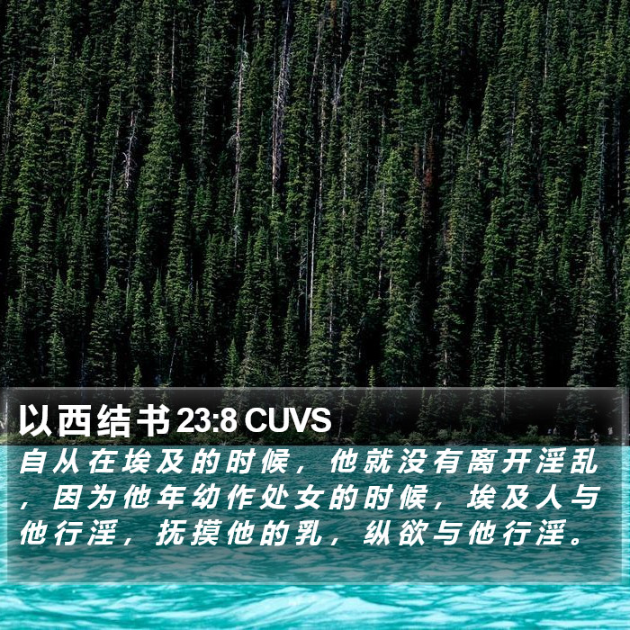 以 西 结 书 23:8 CUVS Bible Study