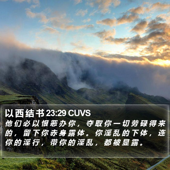 以 西 结 书 23:29 CUVS Bible Study