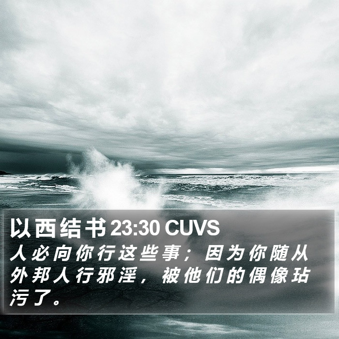 以 西 结 书 23:30 CUVS Bible Study