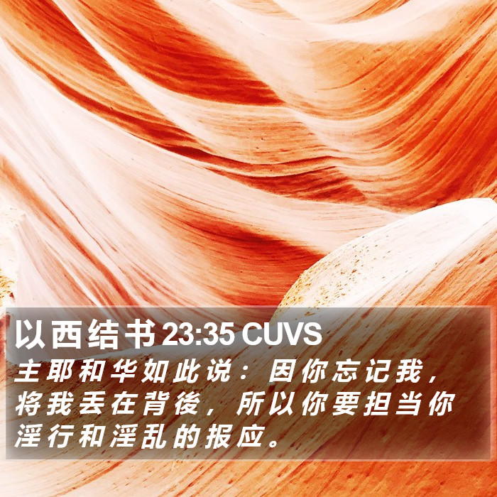 以 西 结 书 23:35 CUVS Bible Study