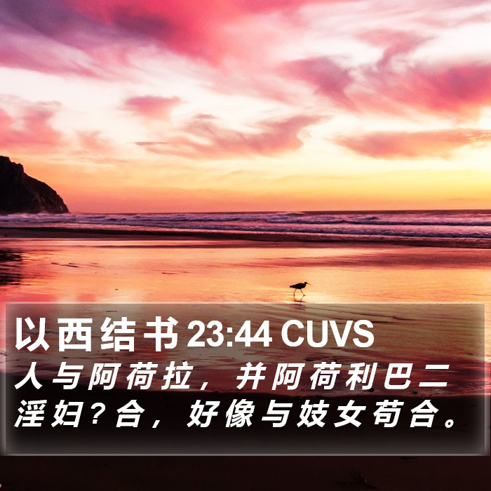 以 西 结 书 23:44 CUVS Bible Study