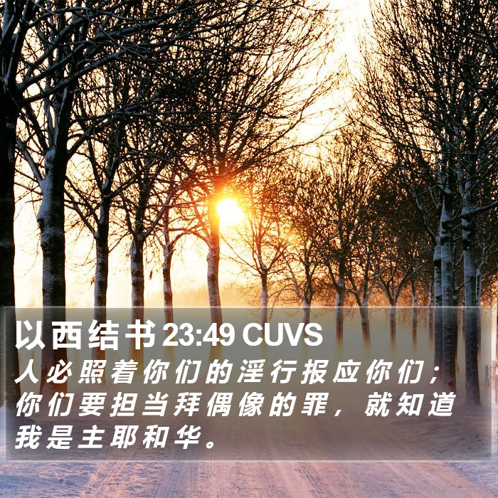 以 西 结 书 23:49 CUVS Bible Study