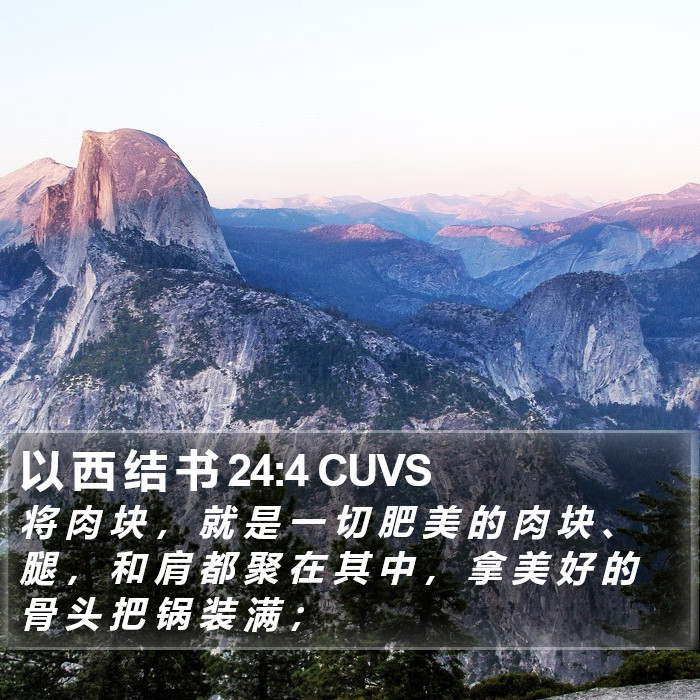 以 西 结 书 24:4 CUVS Bible Study