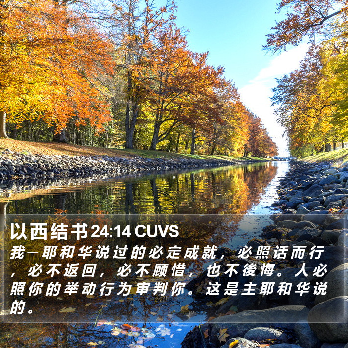 以 西 结 书 24:14 CUVS Bible Study