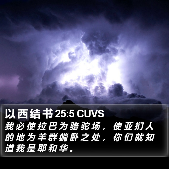 以 西 结 书 25:5 CUVS Bible Study