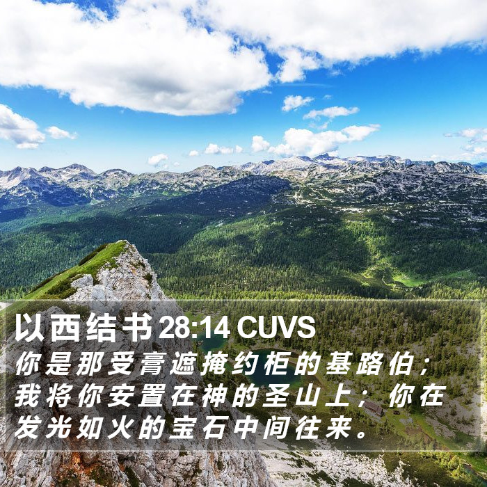 以 西 结 书 28:14 CUVS Bible Study