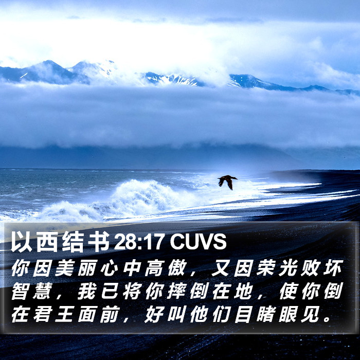 以 西 结 书 28:17 CUVS Bible Study