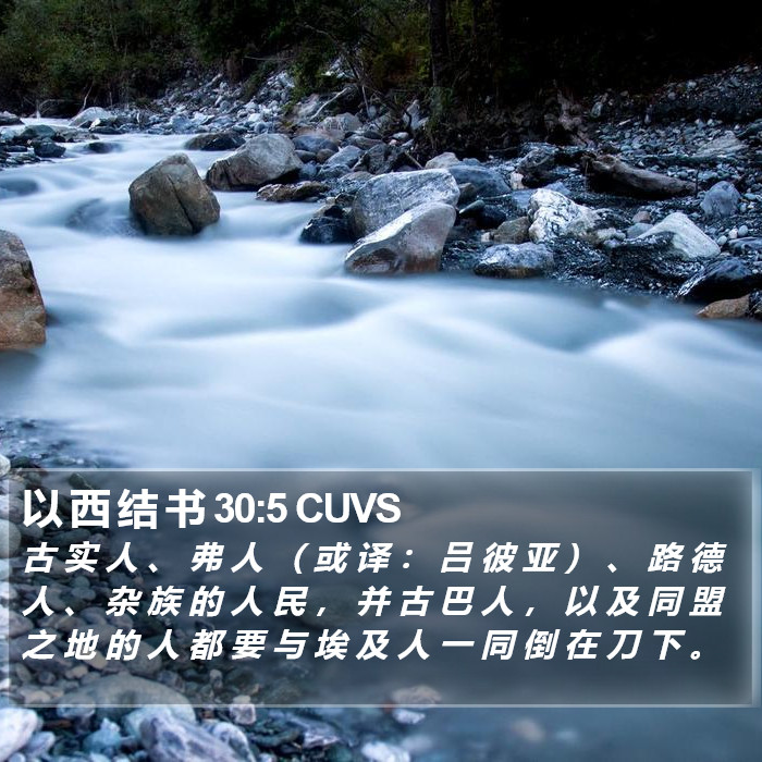 以 西 结 书 30:5 CUVS Bible Study