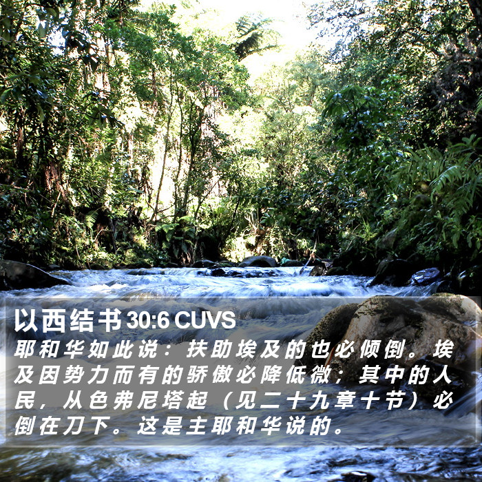 以 西 结 书 30:6 CUVS Bible Study