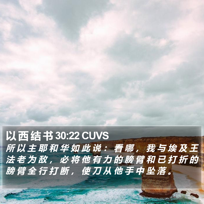 以 西 结 书 30:22 CUVS Bible Study