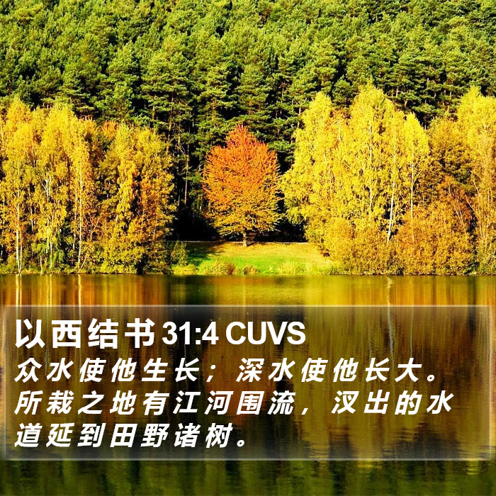 以 西 结 书 31:4 CUVS Bible Study