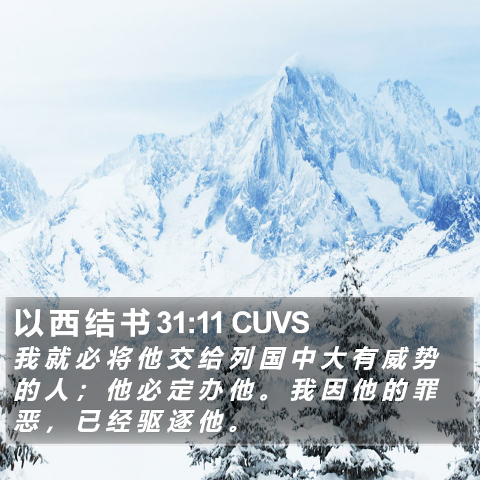 以 西 结 书 31:11 CUVS Bible Study