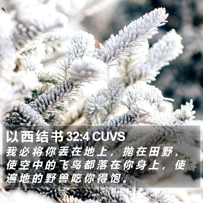 以 西 结 书 32:4 CUVS Bible Study