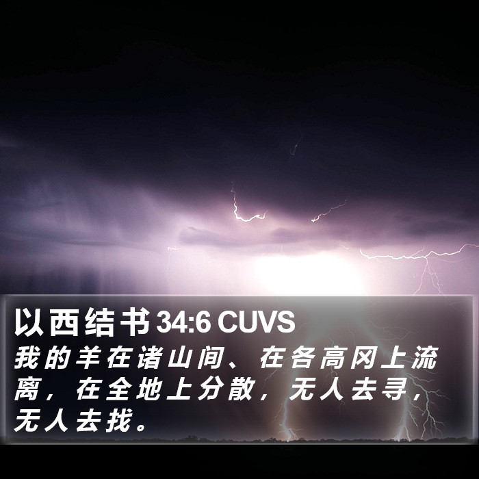 以 西 结 书 34:6 CUVS Bible Study